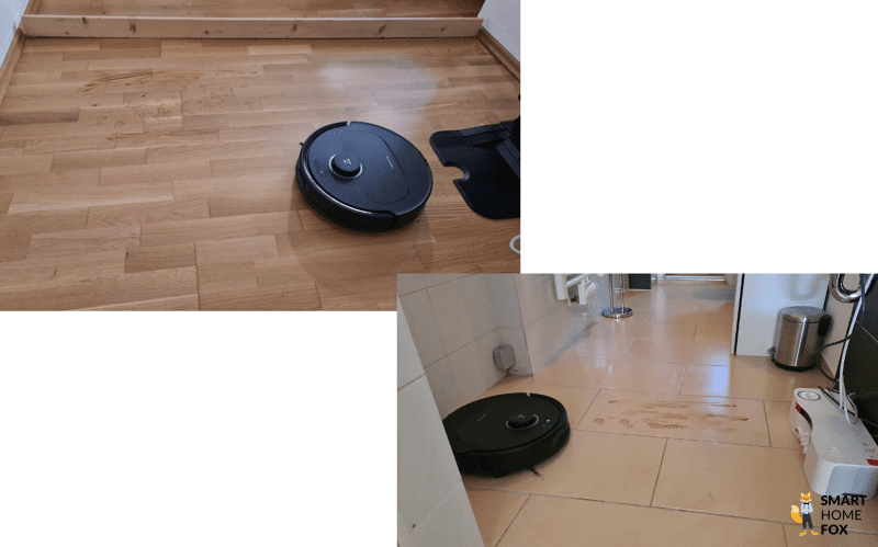 Ketchup und Kaffee auf Laminat